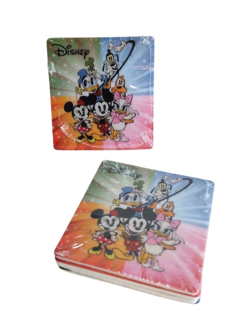 Disney Exclusive-Disney Characters Foam Coasters-Set of4 x 2 Packs-NIP